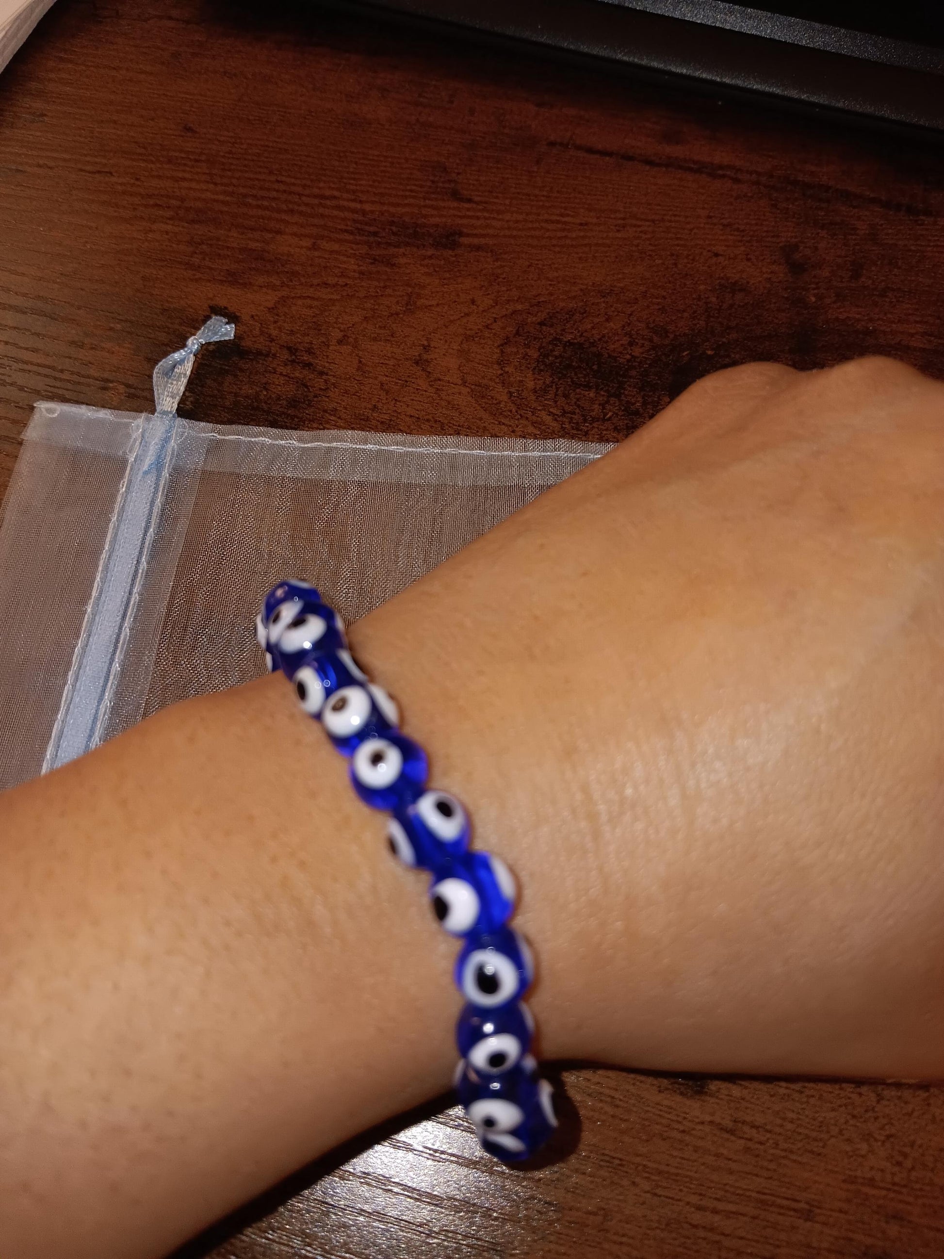 Evil Eye Protection bracelet, protection jewelry, glass jewelry, crystal bracelet