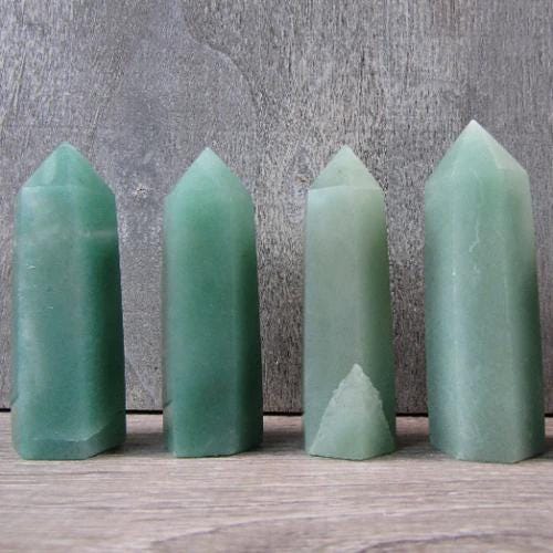 Green Aventurine obelisk, green gemstone, pointed crystal, abundance crystal