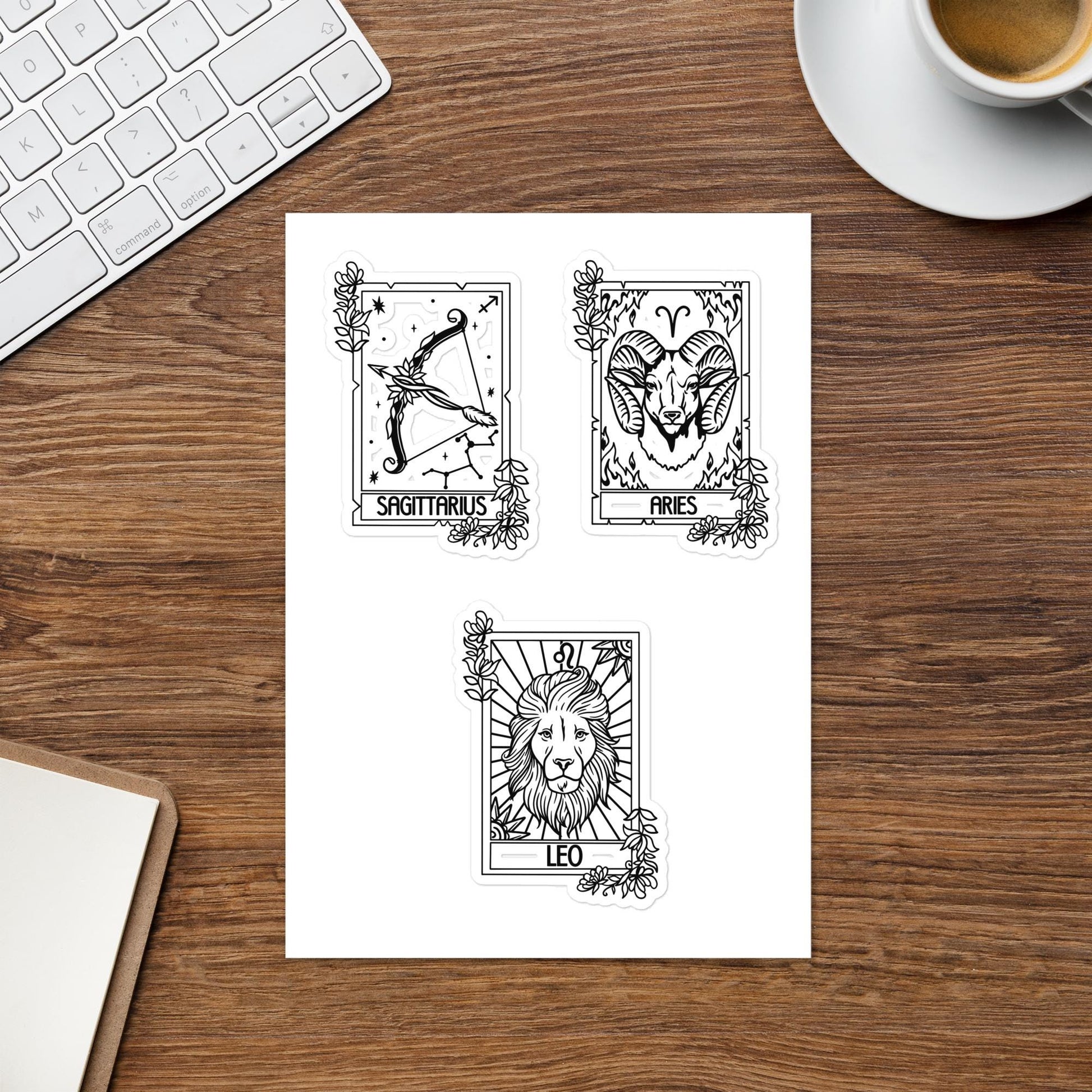 Fire Sign Sticker sheet, Astrology sticker sheet, Aries sticker, Leo Sticker, Sagittarius sticker, Zodiac stickers