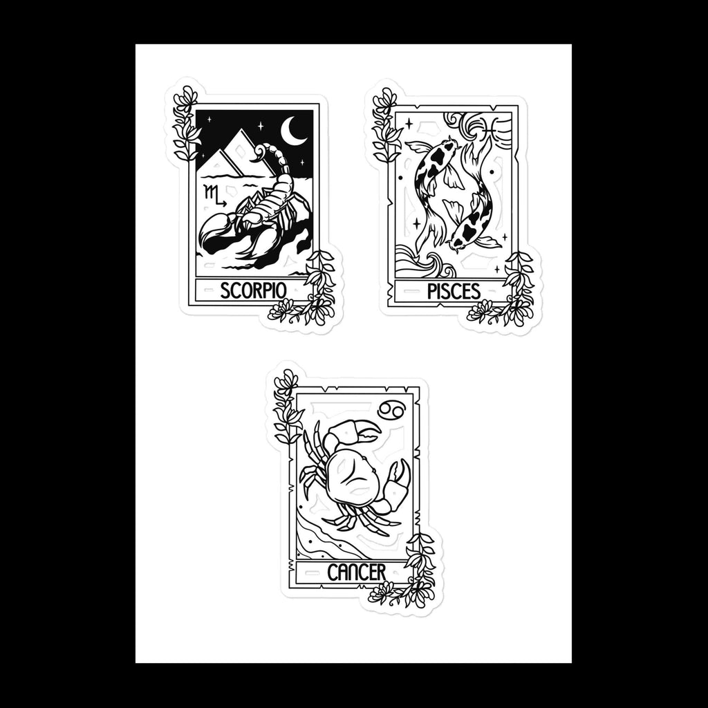 Water Signs Sticker sheet, Astrology stickers, Pisces, Scorpio, Cancer stickers, Zodiac stickers