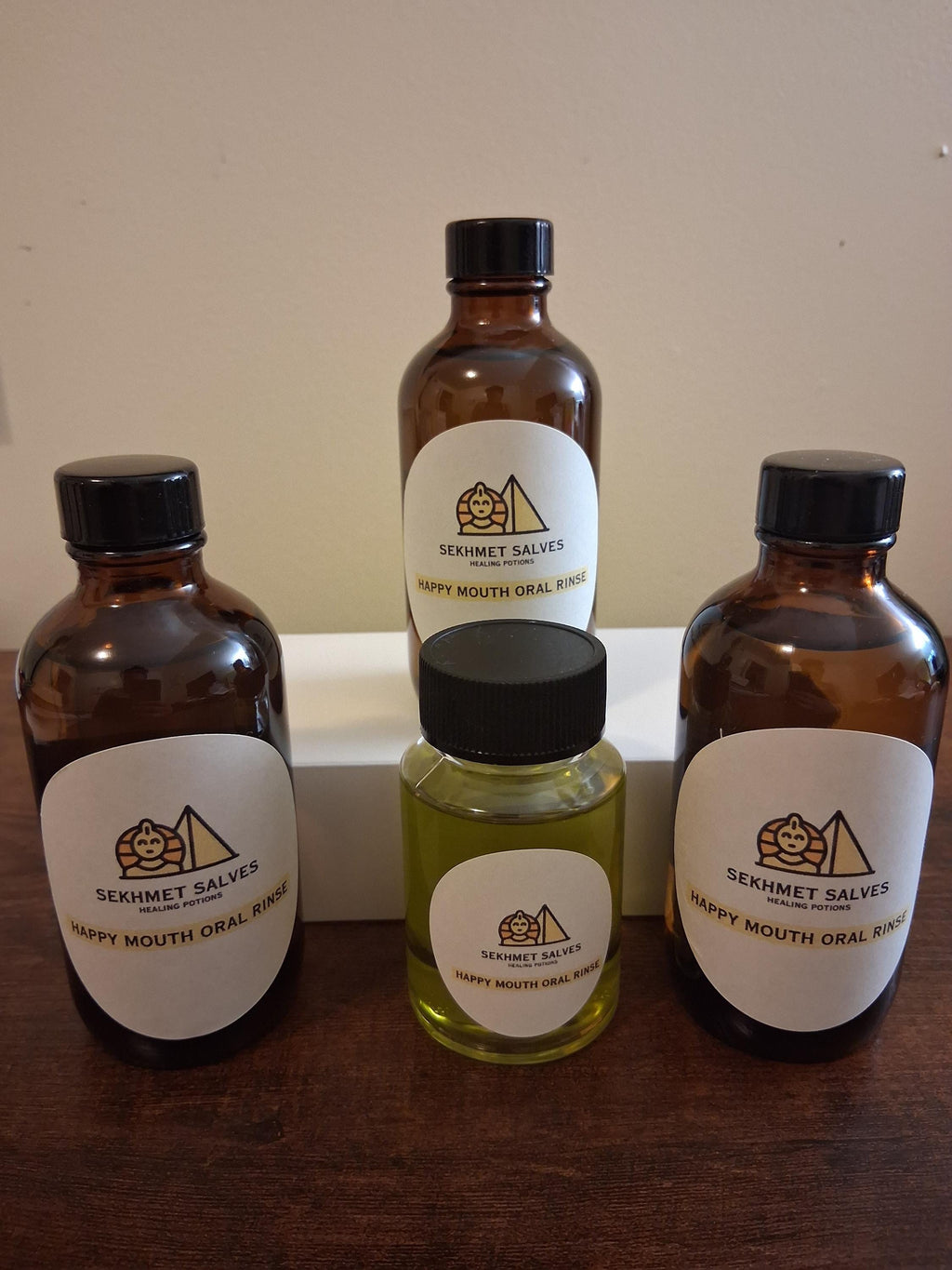 Happy Mouth Infused coconut oil- oil pulling rinse, 4oz bottle of oil