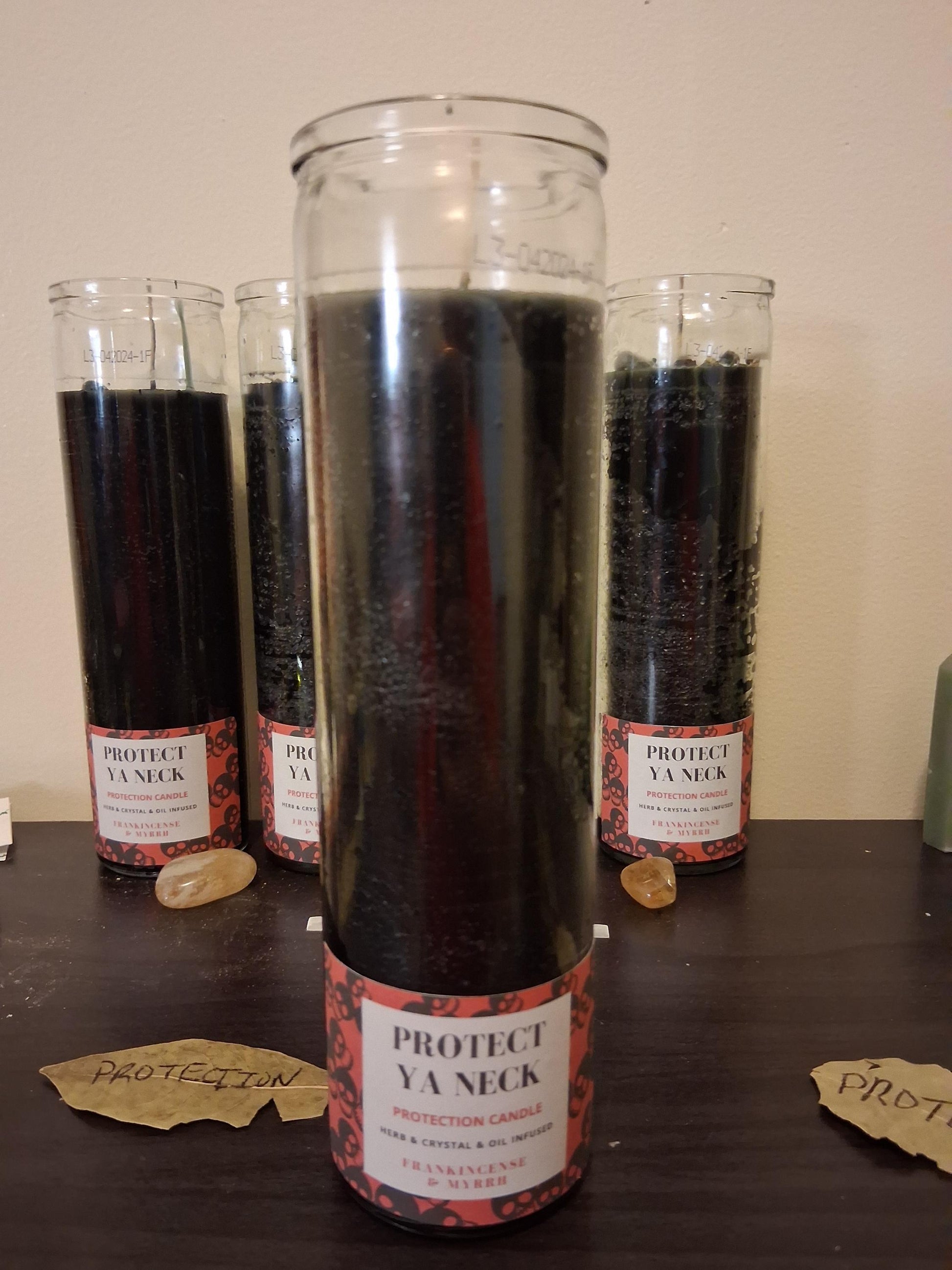 Protect Ya Neck- Dressed conjure Protection candle, ritual candle, cleanse & repel negative energy, infused ritual candle
