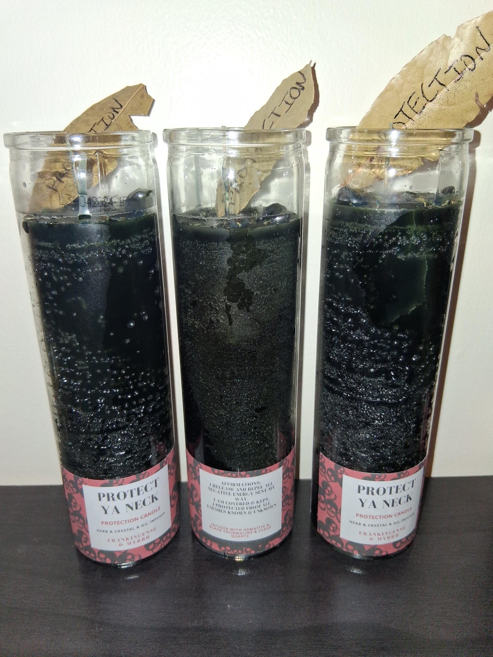 Protect Ya Neck- Dressed conjure Protection candle, ritual candle, cleanse & repel negative energy, infused ritual candle