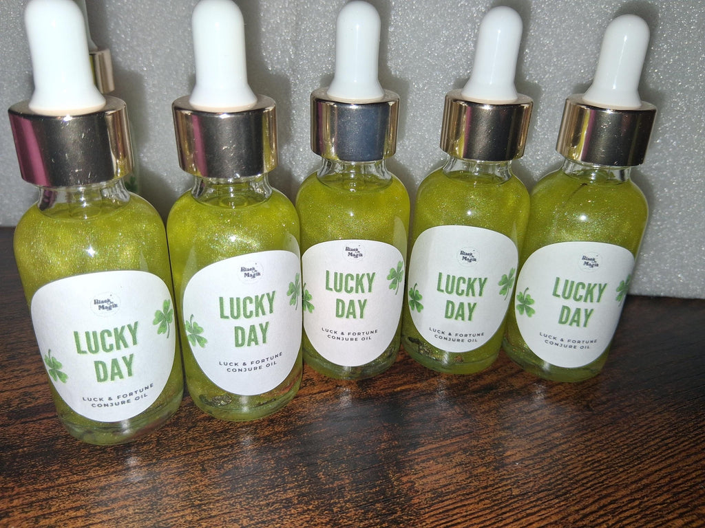Lucky Day fortune oil, luck conjure oil, wealth attraction, favor oil