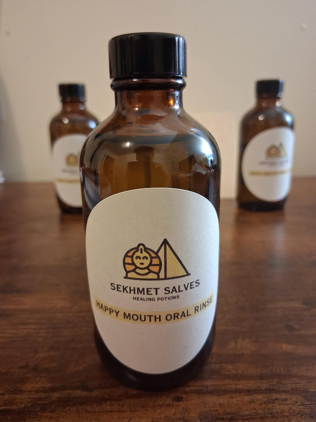 Happy Mouth Infused coconut oil- oil pulling rinse, 4oz bottle of oil