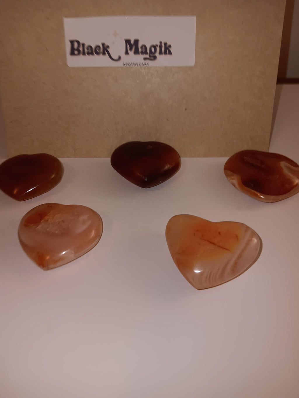 Carnelian Heart shaped Crystals, Gemstones, Heart shaped crystals
