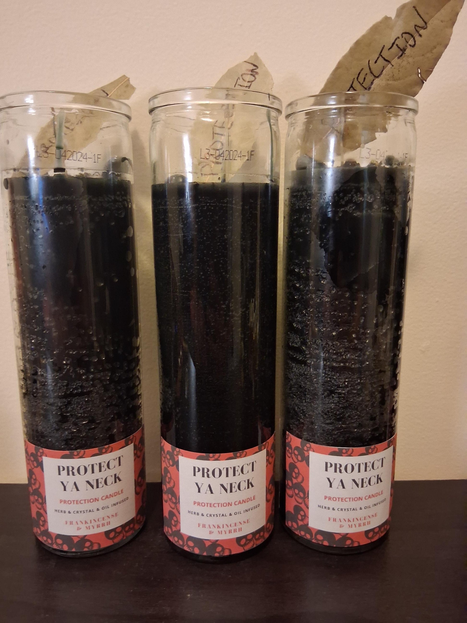 Protect Ya Neck- Dressed conjure Protection candle, ritual candle, cleanse & repel negative energy, infused ritual candle