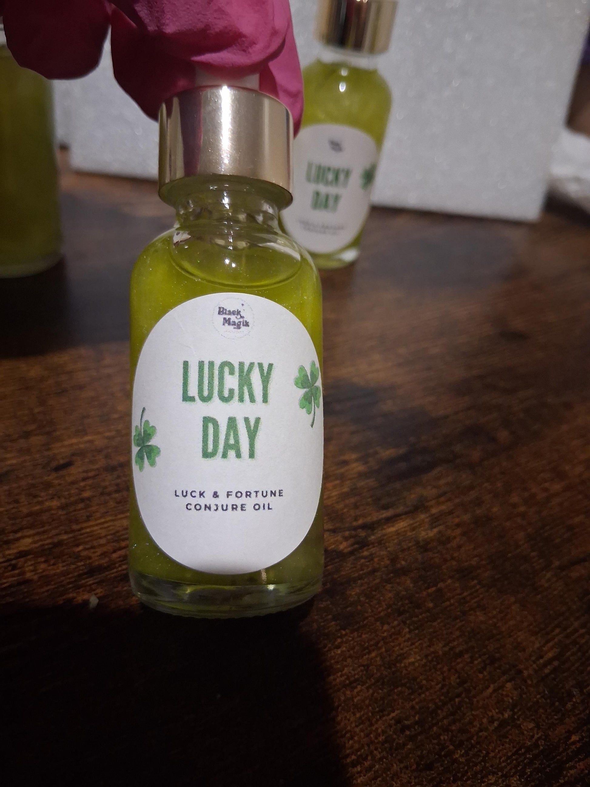 Lucky Day fortune oil, luck conjure oil, wealth attraction, favor oil