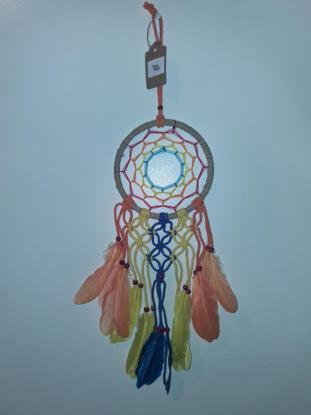 Black boho pagan Dreamcatcher, Black dreamcatcher, large dreamcatcher