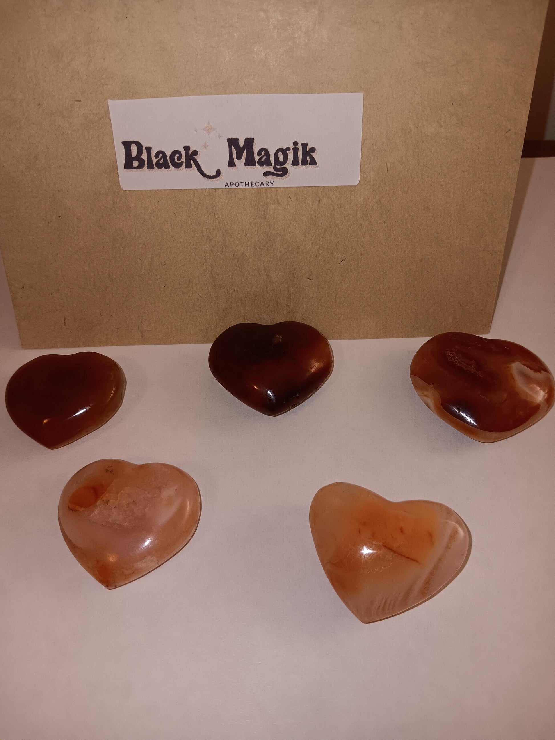 Carnelian Heart shaped Crystals, Gemstones, Heart shaped crystals