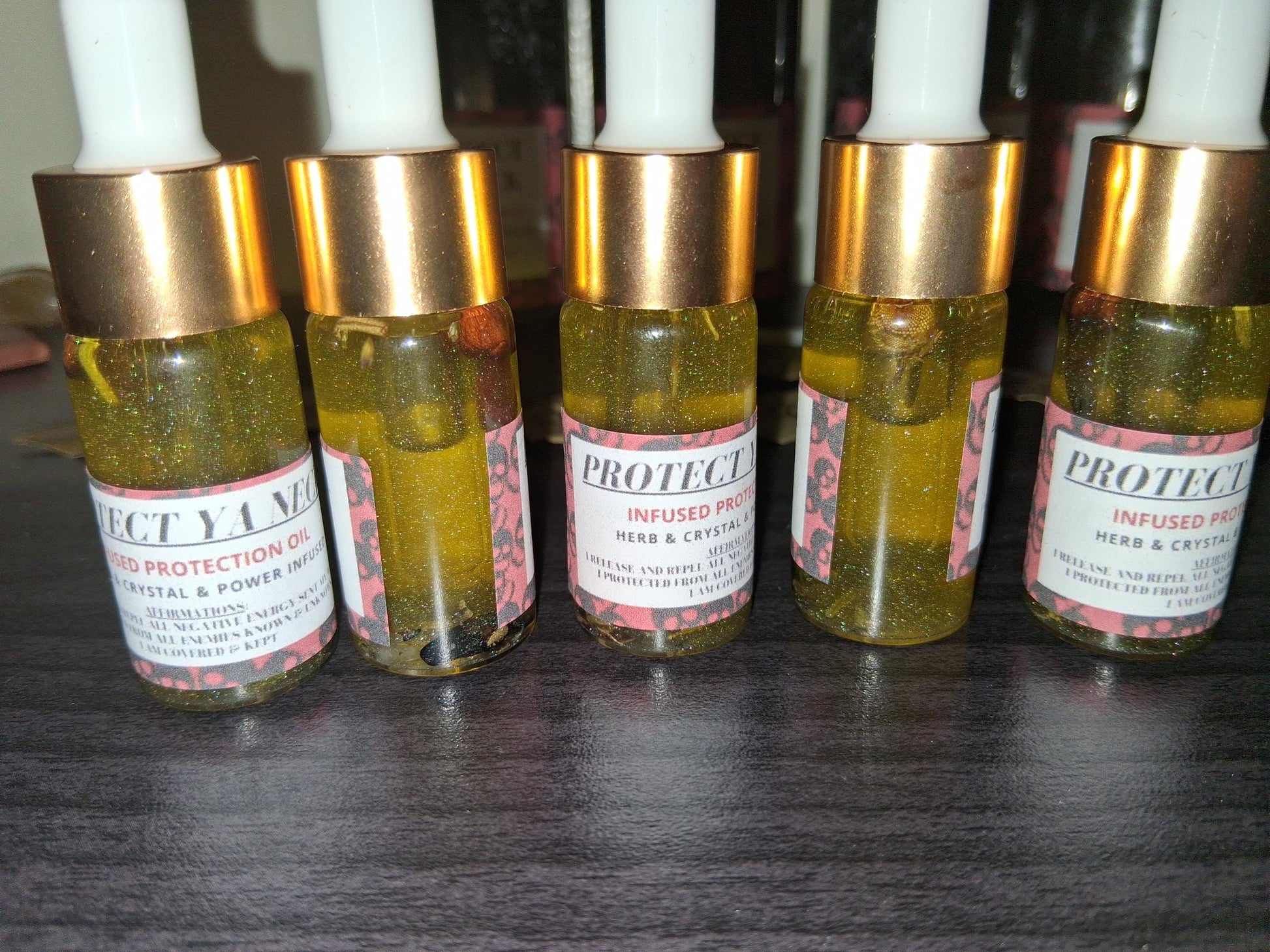 Protect Ya Neck protection conjure oil, ritual oil, Cleanse negativity, repel negativity, infused ritual oil, size 0.33oz