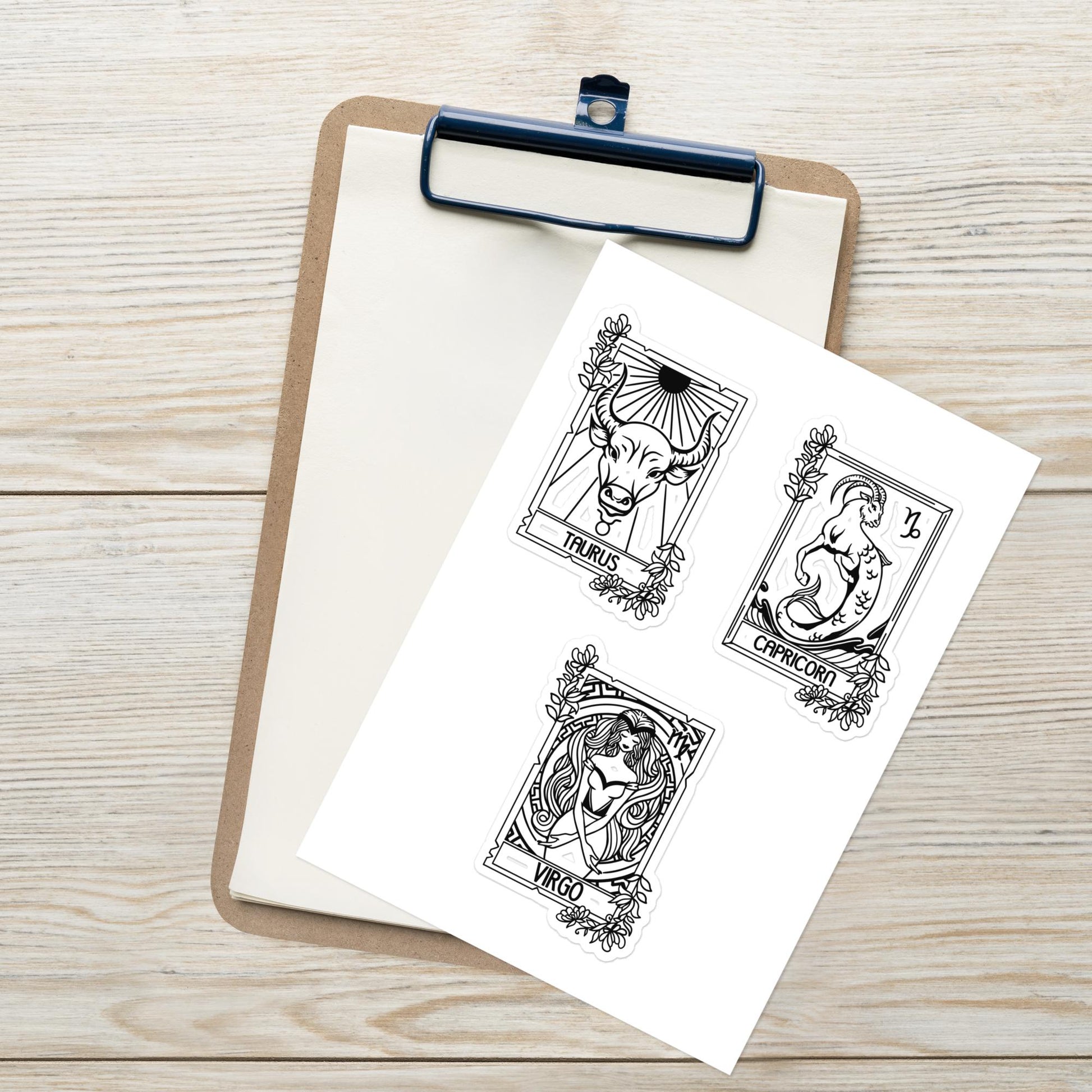 Earth Sign Zodiac Sticker sheet, Astrology stickers, Taurus sticker, Capricorn sticker, Virgo sticker, Zodiac sticker