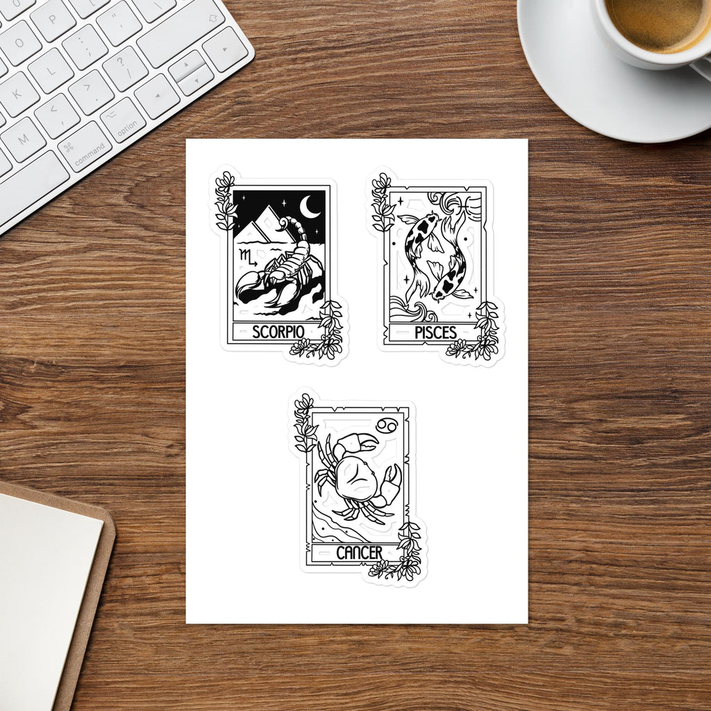 Water Signs Sticker sheet, Astrology stickers, Pisces, Scorpio, Cancer stickers, Zodiac stickers