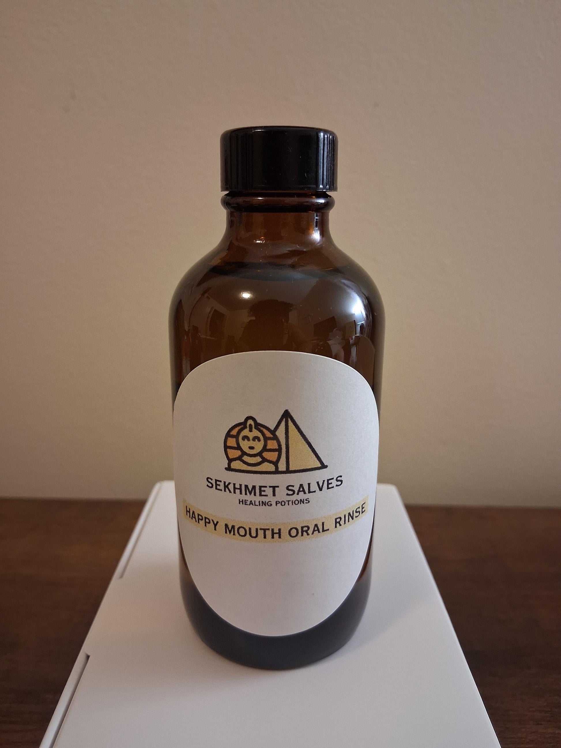 Happy Mouth Infused coconut oil- oil pulling rinse, 4oz bottle of oil