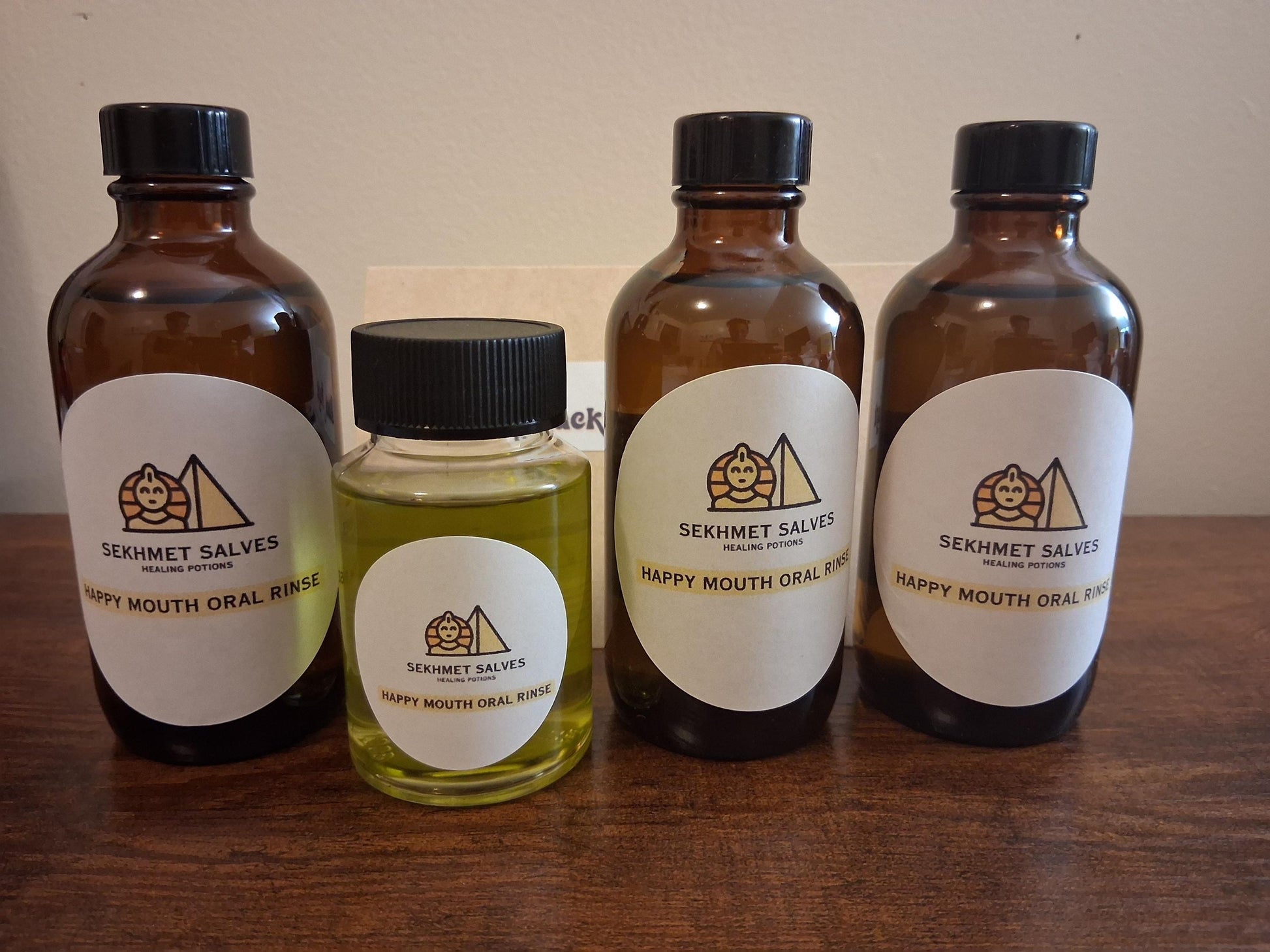 Happy Mouth Infused coconut oil- oil pulling rinse, 4oz bottle of oil