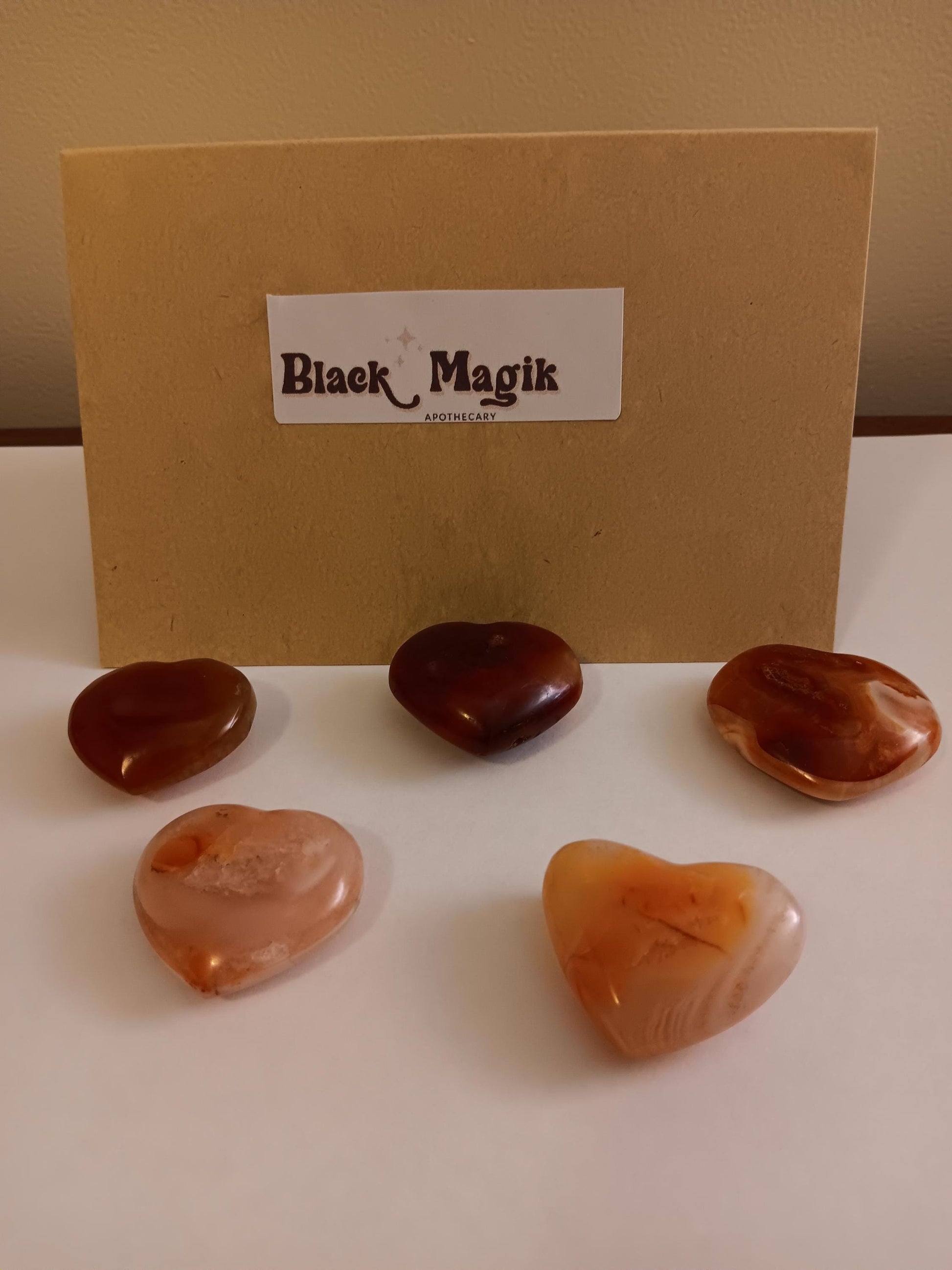 Carnelian Heart shaped Crystals, Gemstones, Heart shaped crystals