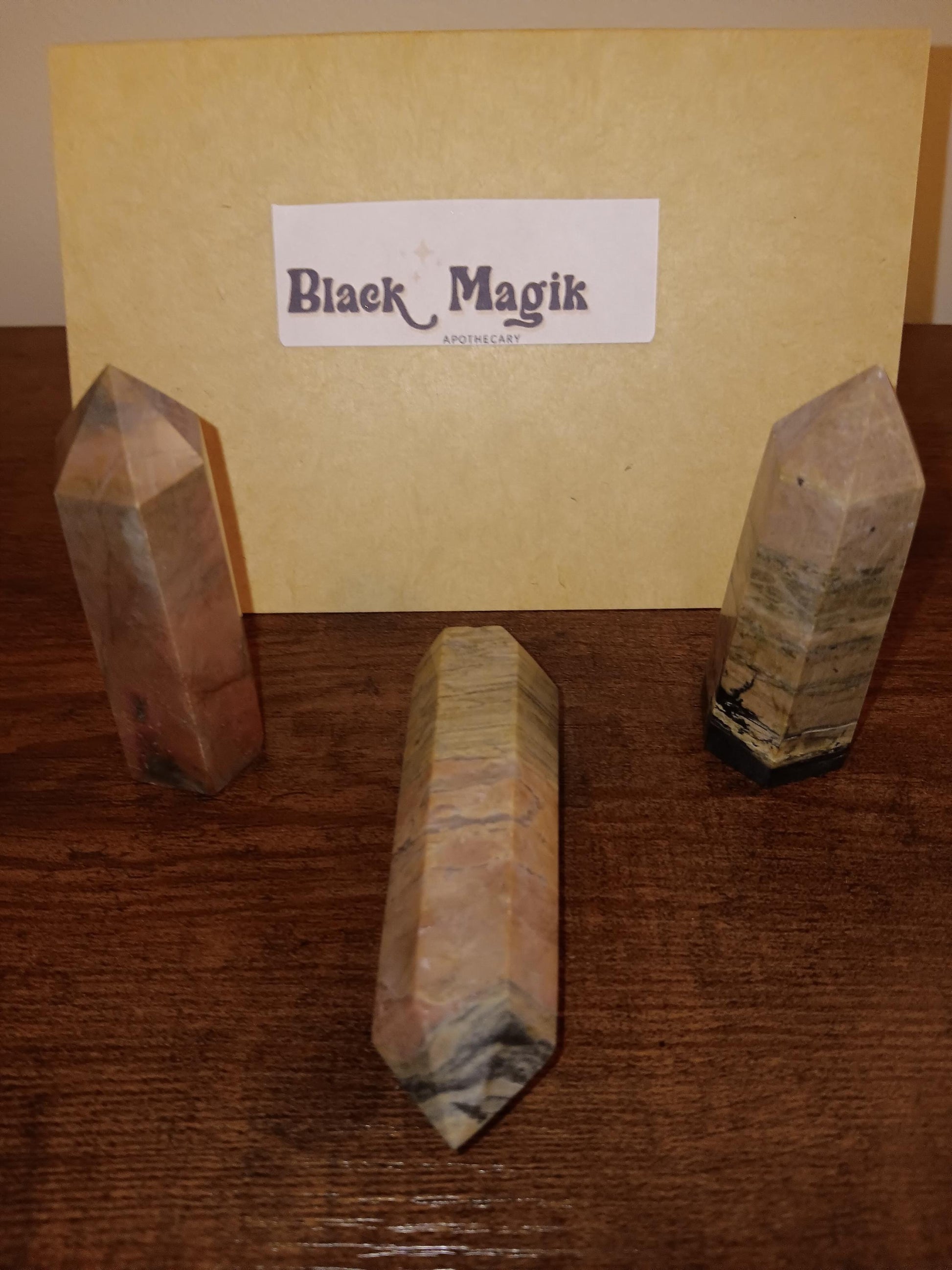 Rhodenite Obelisks crystals, pointed crystals, crystals of love and healing, rhodenite gemstones