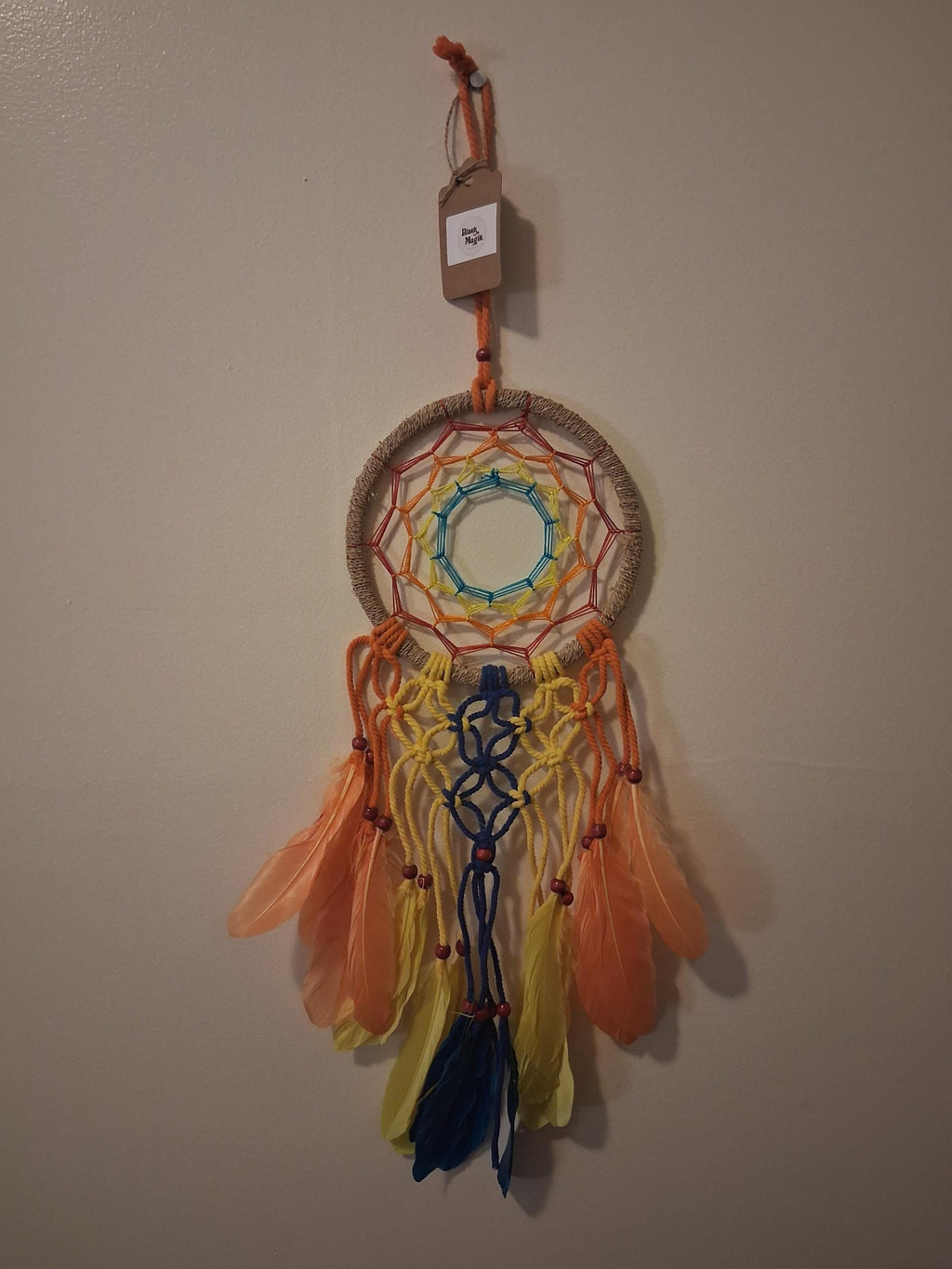 Black boho pagan Dreamcatcher, Black dreamcatcher, large dreamcatcher