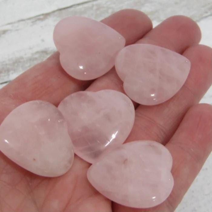Rose Quartz Heart Crystals, gemstone crystals, Love crystal, Pink crystal, Pink gemstone, rose gemstones