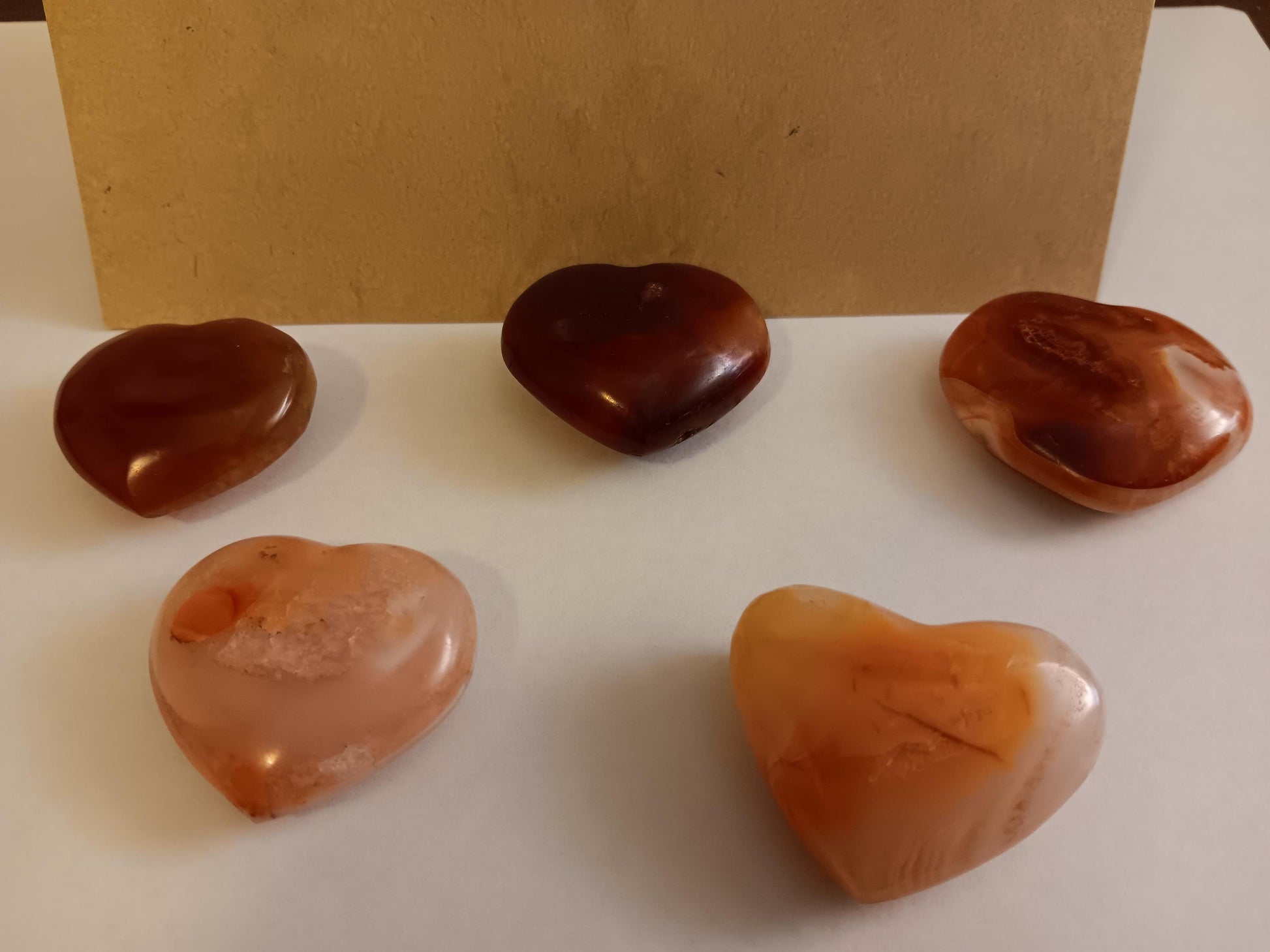 Carnelian Heart shaped Crystals, Gemstones, Heart shaped crystals