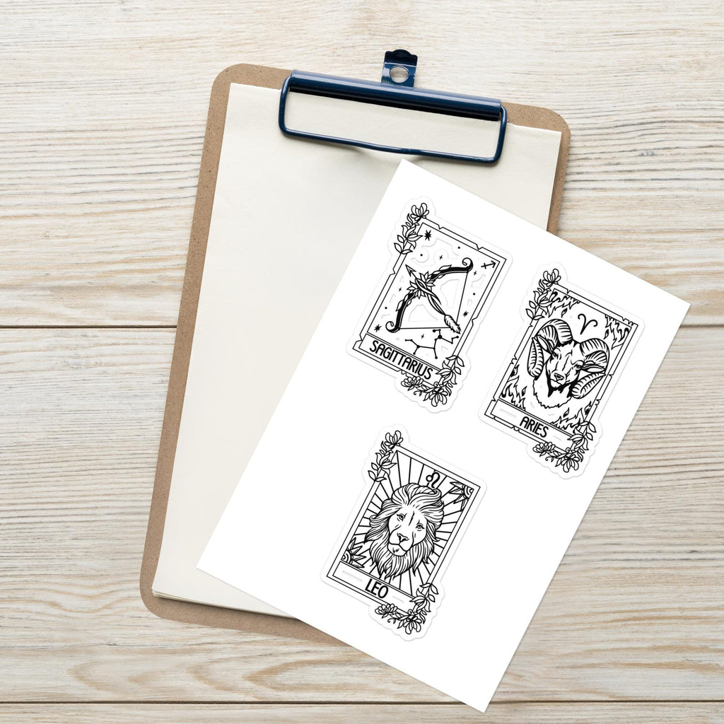 Fire Sign Sticker sheet, Astrology sticker sheet, Aries sticker, Leo Sticker, Sagittarius sticker, Zodiac stickers