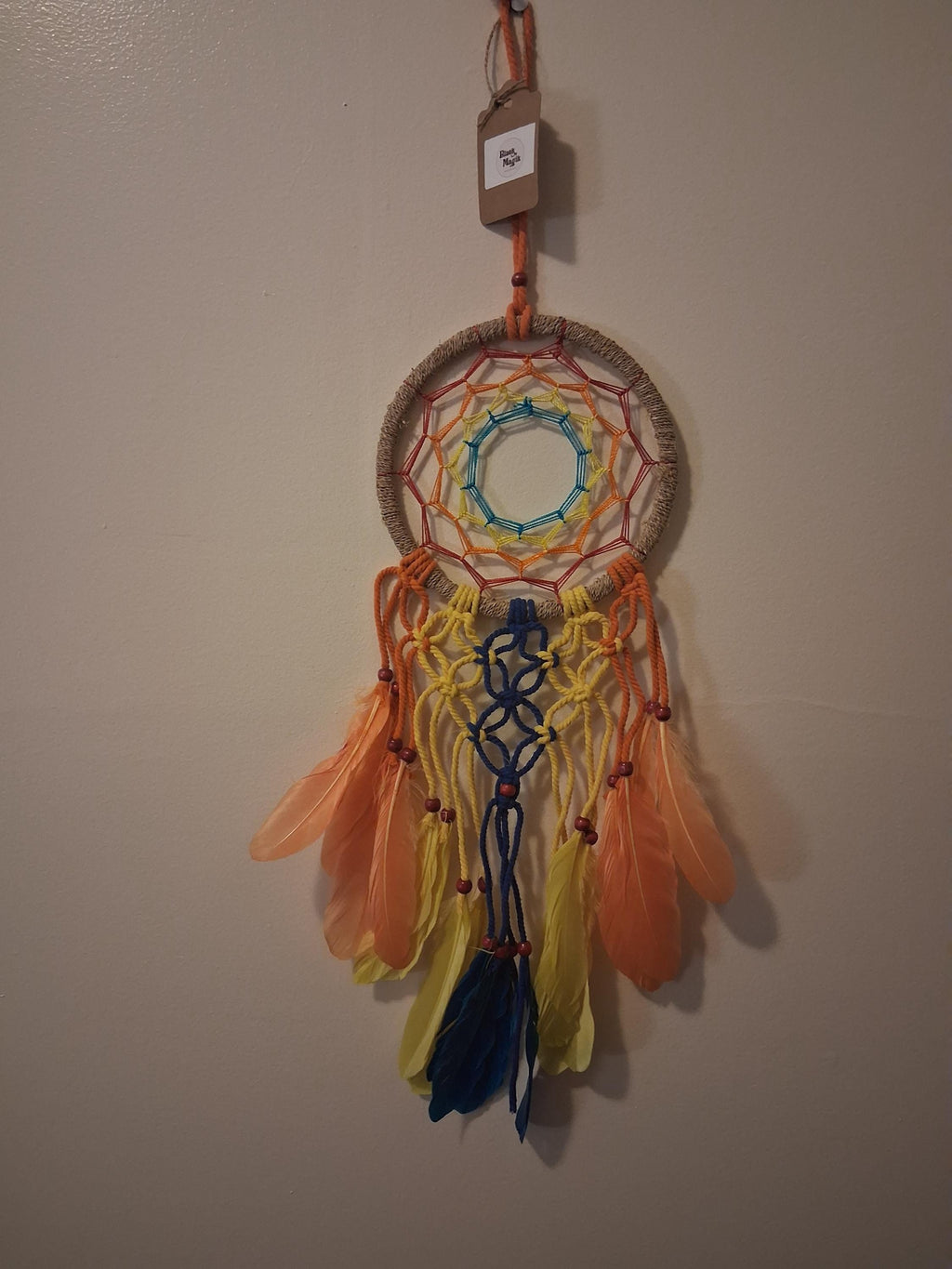 Black boho pagan Dreamcatcher, Black dreamcatcher, large dreamcatcher