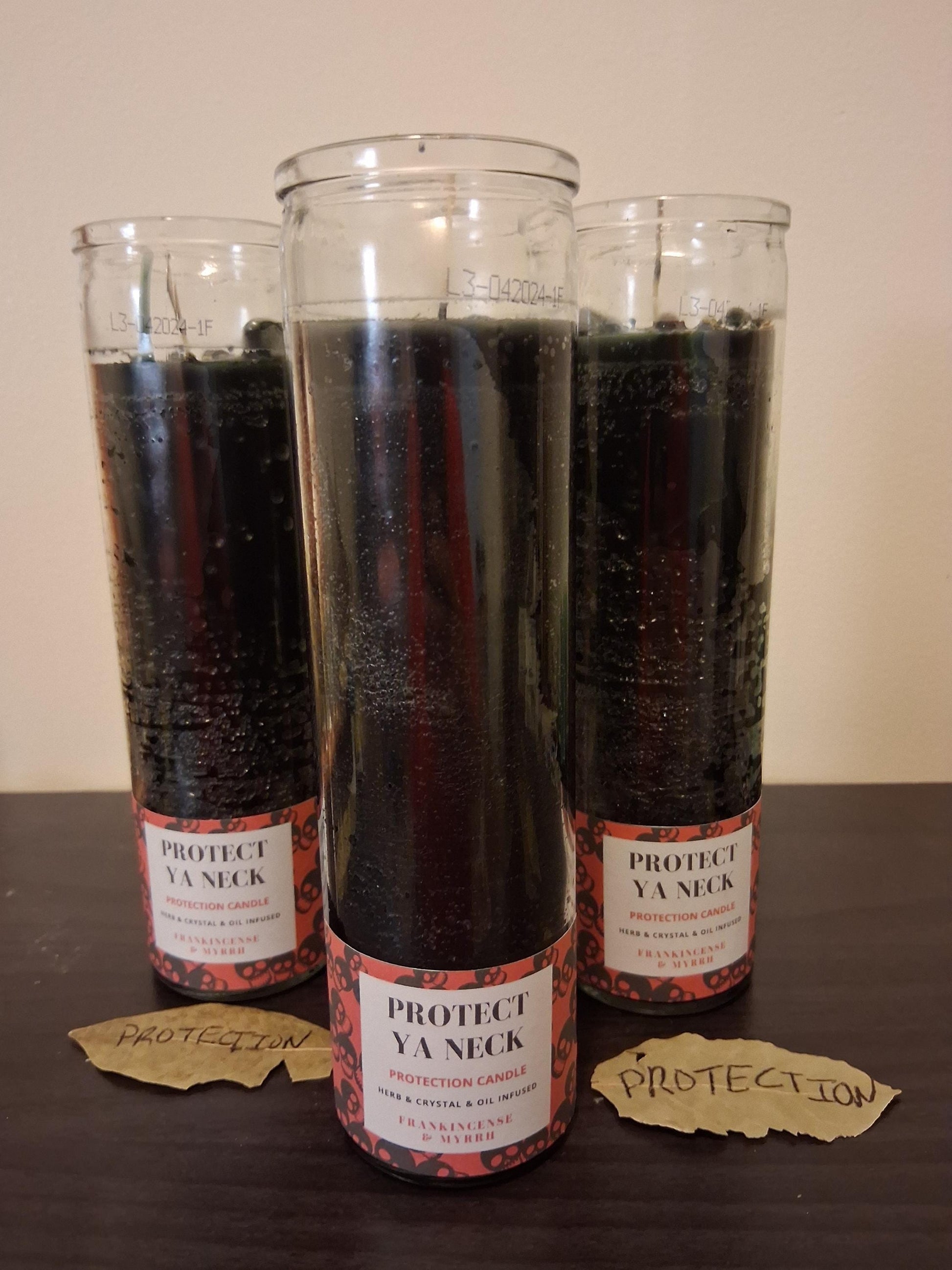 Protect Ya Neck- Dressed conjure Protection candle, ritual candle, cleanse & repel negative energy, infused ritual candle